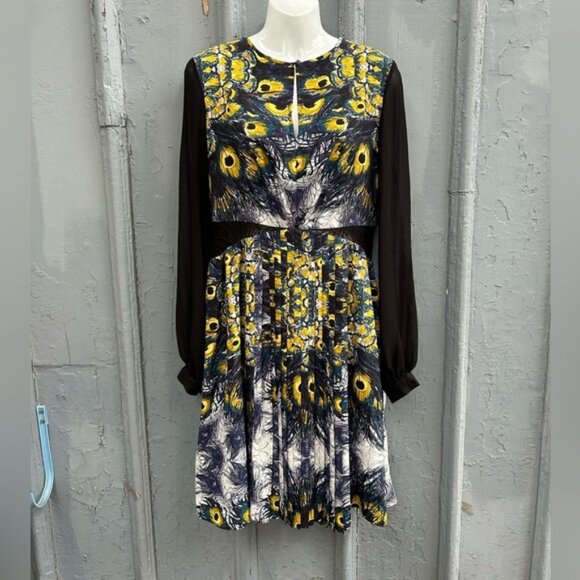 Nicole Richie for Impulse pleated patterned dress, size 8 - Picture 2 of 13